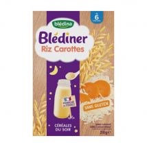 Blédina Blediner Cereales Arroz Zanahorias A partir de 6 meses 210g - Easypara