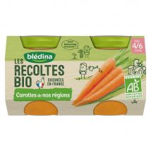 Blédina Les Recoltes Bio macetas de harinas vegetales ecológicas De 4 a 6 meses 2x130g - Easypara