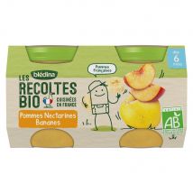 Blédina Compotas de frutas ecológicas Les Recoltes Bio A partir de 6 meses 2x130g - Easypara