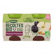 Blédina Compotas de frutas ecológicas Les Recoltes Bio A partir de 6 meses 2x130g - Easypara