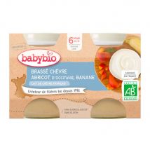 Babybio Postres Tarros de leche de cabra francesa ecológica 6 meses o más 2x130g - Easypara