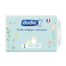 Pannolini ecologici e francesi x56 Dimensione 1 Dodie - Fatto in Francia - Easypara