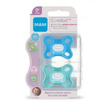 Mam Comfort Succhietti simmetrici in Silicone Original con scatola di sterilizzazione 0 mesi+ 2pz - Easypara