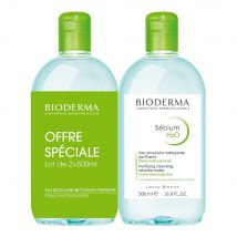Bioderma Sebium Acqua Micellare H2O H2O Pelli miste o grasse 2x500ml - Fatto in Francia - Easypara