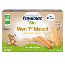 Physiolac Il mio 1° Biscotto biologico naturale al gusto di banana Da 10 mesi 120g - Fatto in Francia - Easypara