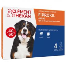 Clement-Thekan Fiprokil Anti-Puces Anti-Tiques Très Grands Chiens 40-60kg 4.02ml x 4 pipette - Easypara