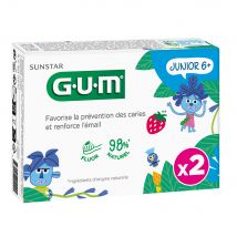 Gum Dentifricio Junior dai 6 anni in su Fragola al gusto di fluoro e isomalto 2x50ml - Easypara