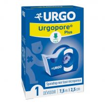 Urgo Cerotto microporoso in tessuto non tessuto Urgopore Plus 7,5 m x 2,5 cm con dispenser 1 - Easypara