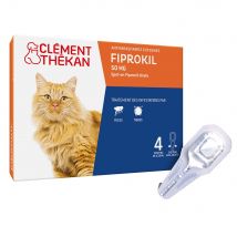 FIprokil Controllo pulci e zecche per Gatti 1 kg e + 4 pipette 50 mg Clement-Thekan - Easypara