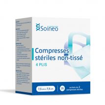 Soineo Compresse sterili in tessuto non tessuto 7,5x7,5 cm x25 confezioni da 2 Compresse - Easypara