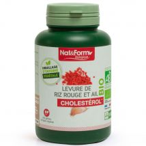 Nat&Form Riso rosso biologico e lievito all'aglio Colesterolo 200 capsule - Fatto in Francia - Easypara