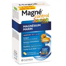 Nutreov Magnécontrol Magnesio marino per Junior e Adulti Goût orange 60 compresse - Fatto in Francia - Easypara
