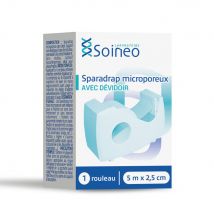 Soineo Gesso Micropore con dispenser 5mx2,5cm 1 rouleau - Easypara