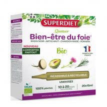 Superdiet Benessere quotidiano biologico di Quator 20 monodosi da 15 ml - Fatto in Francia - Easypara