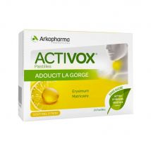 Arkopharma Activox Lenisce la gola Aroma di limone e miele 24 compresse - Easypara