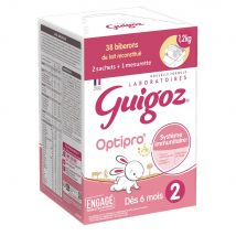 Guigoz Optipro Latte in polvere 2 Da 6 mesi 1.2 kg - Fatto in Francia - Easypara