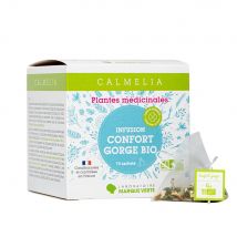 Calmelia Infuso per la gola Comfort biologico 15 bustine di tè - Fatto in Francia - Easypara