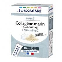 Juvamine Beauté Collagene marino di tipo I 3000mg + Vitamine 20 Seggiole - Fatto in Francia - Easypara
