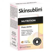 Nutreov Skinsublim Nutrizione Pelle secca 40 Capsule - Fatto in Francia - Easypara