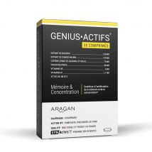 Aragan Synactifs GeniusActifs Memoria e concentrazione 30 compresse - Fatto in Francia - Easypara