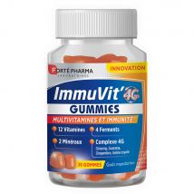 Forté Pharma ImmuVit'4G Multivitaminici e immunità Gusto mandarino 30 Gomme - Easypara