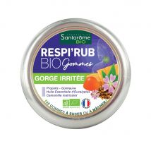 Santarome Respi'Rub Gola irritata organica 45 Gomme - Fatto in Francia - Easypara