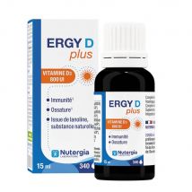 Nutergia Ergy D Plus Vitamine D3 800 UI 15ml - Fatto in Francia - Easypara