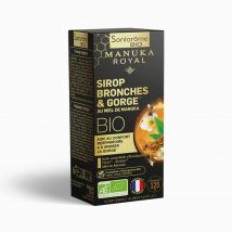 Santarome Sciroppo per bronchi e gola Miele di Manuka biologico 125 ml - Fatto in Francia - Easypara