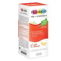 Pediakid Ferro + Vitamine del gruppo B Sciroppo al gusto di banana 125 ml - Easypara