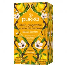 Pukka Infuso per le difese immunitarie - Limone, zenzero e miele di Manuka x 20 bustine - Easypara