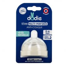 Dodie Tettarella multiforo Anti-colica Silicone - Fatto in Francia - Easypara