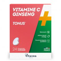 Vitavea Santé Vitamine C + Ginseng Tonus 24 Compresse Masticabili - Fatto in Francia - Easypara