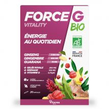 Vitavea Santé Force G Vitality Organic Energia Quotidiana 20 Fiale - Fatto in Francia - Easypara