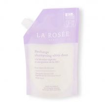 LA ROSÉE Refill Shampoo Ultra-Gentile con cheratina vegetale e semi di lino 400 ml - Fatto in Francia - Easypara