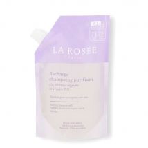 LA ROSÉE Ricarica Shampoo purificante con cheratina vegetale e ortica bio 400 ml - Fatto in Francia - Easypara