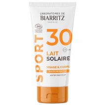 Laboratoires De Biarritz Sport Latte Solare Bio SPF30 50ml - Fatto in Francia - Easypara