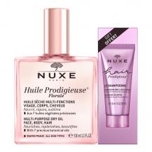 Nuxe Prodigieux Floral Olio secco Multi 100ml + Hair Prodigieux Shampoo 30ml - Fatto in Francia - Easypara