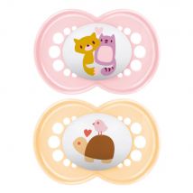 Mam Original Classique Ciucci simmetrici in silicone Collezione Classico 6 mesi e Plus x2 - Easypara