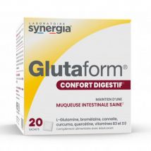 Synergia Glutaform Comfort digestivo Gusto pesca 20 Bustine - Fatto in Francia - Easypara