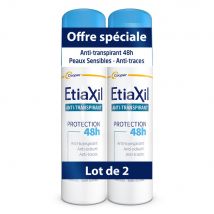 Etiaxil Anti-traspirante Aerosol Deodorante 48h Protect Ascelle Sudorazione moderata Pelle Sensibile 2x150ml - Easypara