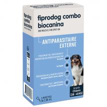 Biocanina Antiparassitario esterno Soluzione Spot-On per cani grande da 20 a 40 kg combo fiprodog 3 pipette - Easypara