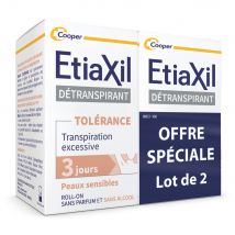 Etiaxil Detraspirante Deodorante roll-on Tolleranza alla sudorazione eccessiva Pelle Sensibile 2x15ml - Easypara
