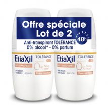 Etiaxil Anti-traspirante Deodorante roll-on 48H Tolérance Pelle Sensibile 2x50ml - Easypara