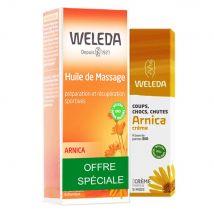 Weleda Arnica Olio per massaggi 100ml + Crema 25g Preparazione e recupero fisico per lo sport - Easypara