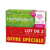 Boiron Homeodent Dentifricio Prima Cura dei Denti 2-6 anni Fragola Lampone 2x50ml - Easypara