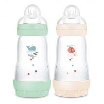 Mam Easy Start Anticolica Biberon anticolica da 2 a 12 mesi 2x260ml - Easypara