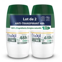 Etiaxil Anti-traspirante Roll-on antitraspirante al tè verde bio 48H 2x50ml - Easypara
