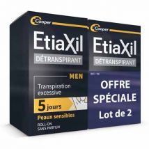 Etiaxil Detraspirante Roll-on Ascelle Men Pelle Sensibile 2x15ml - Easypara