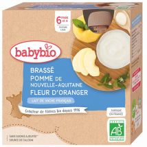 Babybio Brassé di mele e fiori d'Arancio Da 6 mesi 4x85g - Easypara