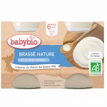 Babybio Yogurt bio al latte vaccino francese Neonati dai 6 mesi 2 vasetti in vetro da 130g - Easypara